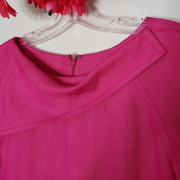 40" BUST  Vintage Tom and Linda Platt Designer Luxury Dress 60s Pink Summer - Picture 12 of 16